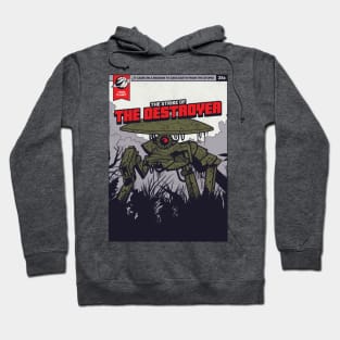 Funny Sci-Fi "The Strike Of The Destroyer" Retro Comic Parody Hoodie